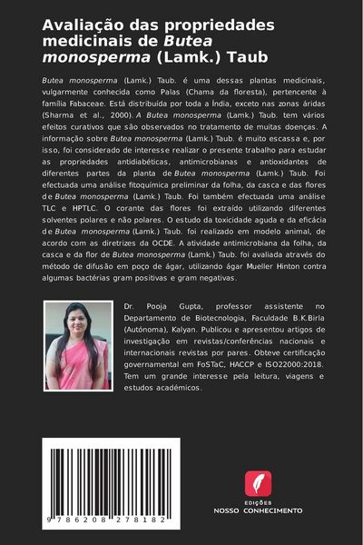 Produktbild: Avalia&ccedil;&atilde;o das propriedades medicinais de Butea monosperma (Lamk.) Taub