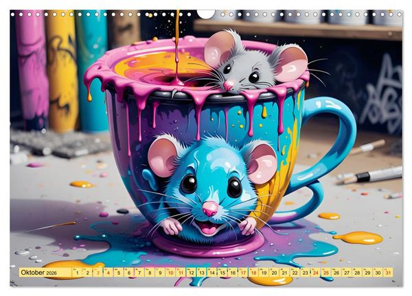 Produktbild: Tierische Kaffeestunden (Wandkalender 2026 DIN A3 quer), CALVENDO Monatskalender