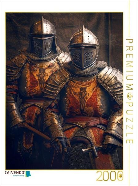 Produktbild: CALVENDO Puzzle Das Mittelalter mit Drachen, Rittern und Burgen | 2000 Teile Lege-Gr&ouml;&szlig;e 90x67cm Foto-Puzzle f&uuml;r gl&uuml;ckliche Stunden