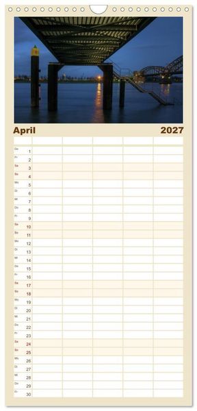 Produktbild: Familienplaner 2027 - K&ouml;ln bei Nacht mit 5 Spalten (Wandkalender, 21 x 45 cm) CALVENDO