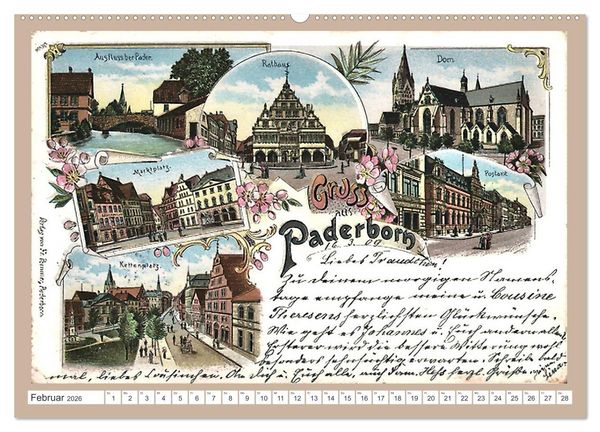 Produktbild: Gru&szlig; aus Paderborn (Wandkalender 2026 DIN A2 quer), CALVENDO Monatskalender