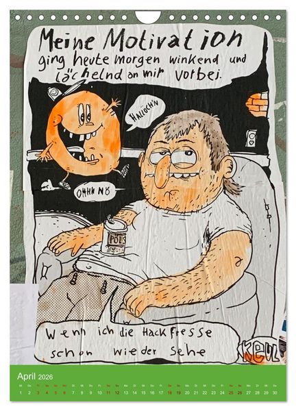 Produktbild: LOVE BERLIN - BUNTE W&Auml;NDE (Wandkalender 2026 DIN A4 hoch), CALVENDO Monatskalender