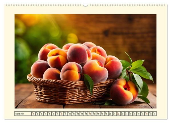 Produktbild: Gesundes frisches Obst (hochwertiger Premium Wandkalender 2026 DIN A2 quer), Kunstdruck in Hochglanz