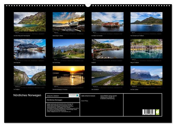Produktbild: N&ouml;rdliches Norwegen (Wandkalender 2026 DIN A2 quer), CALVENDO Monatskalender