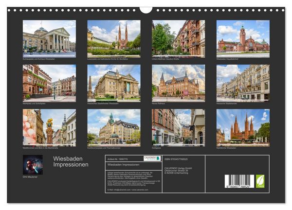 Produktbild: Wiesbaden Impressionen (Wandkalender 2026 DIN A3 quer), CALVENDO Monatskalender