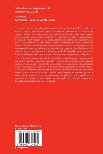 Produktbild: Mechanical Properties of Materials