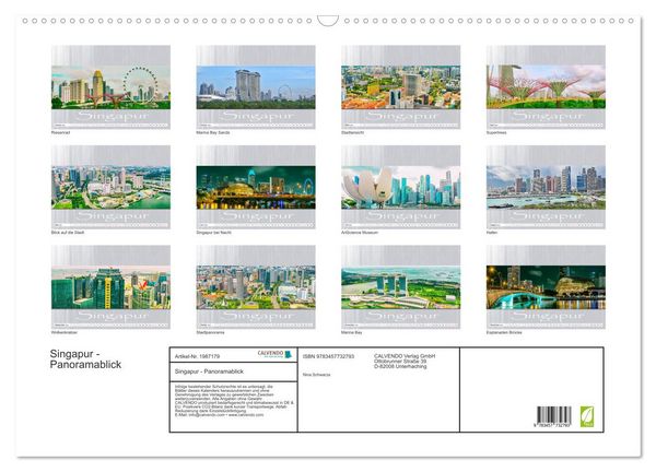 Produktbild: Singapur - Panoramablick (Wandkalender 2026 DIN A2 quer), CALVENDO Monatskalender