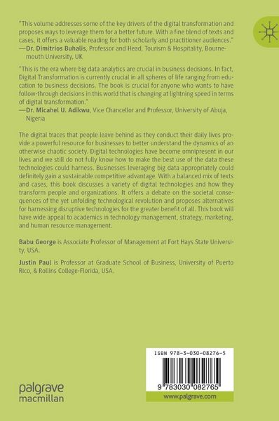 Produktbild: Digital Transformation in Business and Society