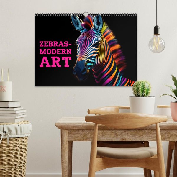 Produktbild: ZEBRAS - Modern Art (Wandkalender 2026 DIN A3 quer), CALVENDO Monatskalender