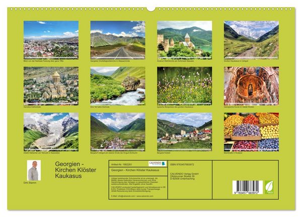Produktbild: Georgien - Kirchen Kl&ouml;ster Kaukasus (hochwertiger Premium Wandkalender 2026 DIN A2 quer), Kunstdruck in Hochglanz