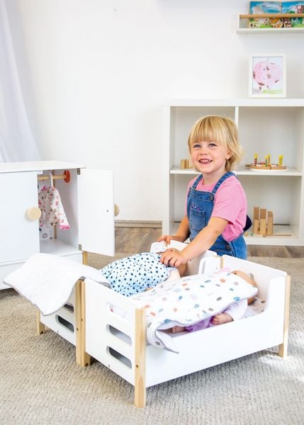 Produktbild: small foot 11811 - Puppenhochbett, Little Button, Etagen-Puppenbett, Holz