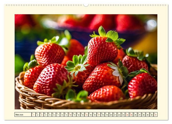 Produktbild: Gesundes frisches Obst (hochwertiger Premium Wandkalender 2026 DIN A2 quer), Kunstdruck in Hochglanz