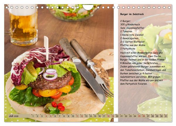 Produktbild: Low Carb 2.0 - Leichte Rezepte zum Selberkochen (Wandkalender 2026 DIN A4 quer), CALVENDO Monatskalender