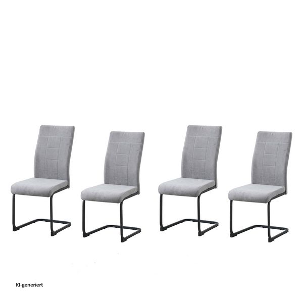 Produktbild: HTI-Living Schwingstuhl 4er-Set Grau LennyP Schwingstuhl 4er-Set Grau LennyP