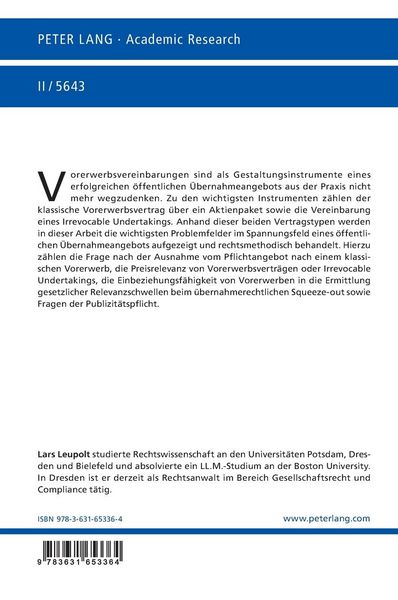 Produktbild: Vorerwerbsvereinbarungen im Kontext &ouml;ffentlicher &Uuml;bernahmen