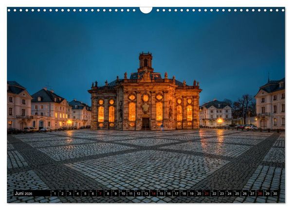Produktbild: City Lights Saarbr&uuml;cken (Wandkalender 2026 DIN A3 quer), CALVENDO Monatskalender