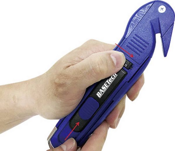 Produktbild: Basetech BT-2206462 2-in-1 Sicherheitsmesser / Folienschneider / Kartonmesser 1St.