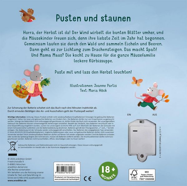 Produktbild: Mein liebstes Pustebuch &ndash; Hurra, der Herbst ist da!