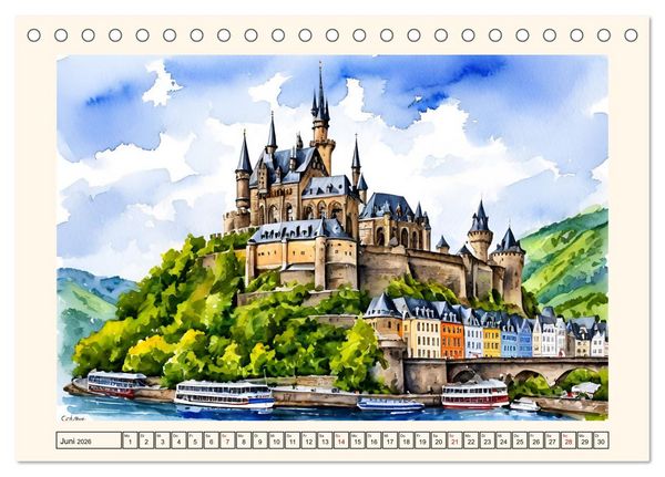 Produktbild: M&auml;rchenschl&ouml;sser und Burgen (Tischkalender 2026 DIN A5 quer), CALVENDO Monatskalender