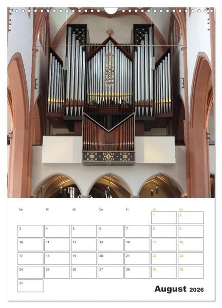 Produktbild: Orgeln zum Verlieben! (Wandkalender 2026 DIN A3 hoch), CALVENDO Monatskalender