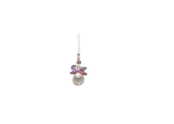 Produktbild: Suncatcher Engel, violett, 5 cm mit Kristallkugel