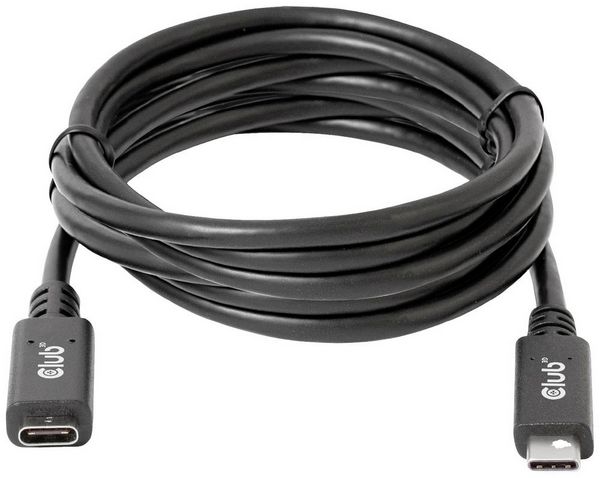 Produktbild: Club3D USB-C&reg; Kabel USB 3.2 Gen1 USB-C&reg; Stecker, USB-C&reg; Buchse 2.00m Schwarz CAC-1529