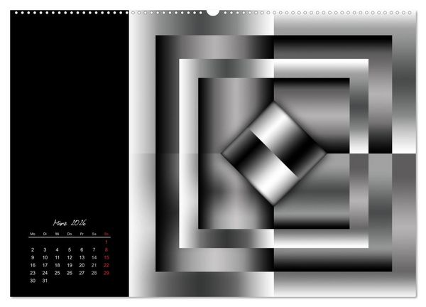 Produktbild: Schwarz trifft Wei&szlig; (Wandkalender 2026 DIN A2 quer), CALVENDO Monatskalender