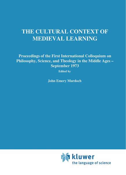Produktbild: The Cultural Context of Medieval Learning
