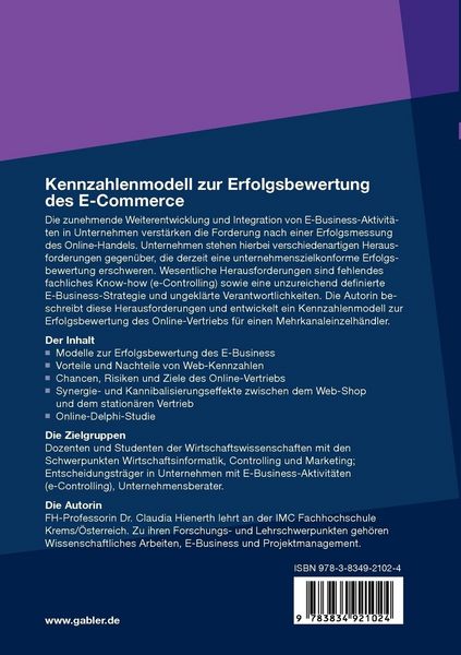 Produktbild: Kennzahlenmodell zur Erfolgsbewertung des E-Commerce