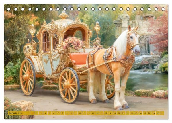 Produktbild: Kutschentr&auml;ume - Fantasiewerke (Tischkalender 2027 DIN A5 quer), CALVENDO Monatskalender