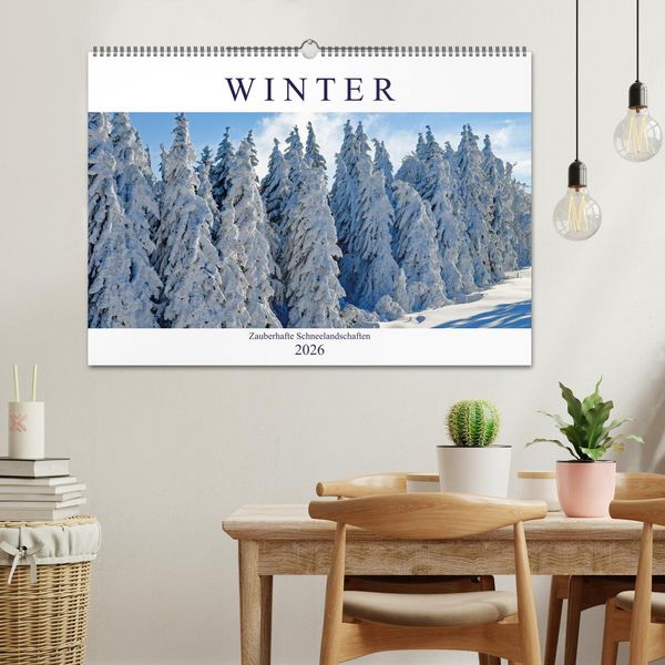 Produktbild: Winter. Zauberhafte Schneelandschaften (Wandkalender 2026 DIN A2 quer), CALVENDO Monatskalender