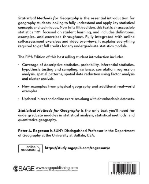 Produktbild: Statistical Methods for Geography