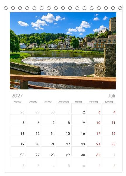 Produktbild: Tischplaner 2027 - Runkel - Idylle an der Lahn (A5 Tischkalender zum Aufstellen) CALVENDO
