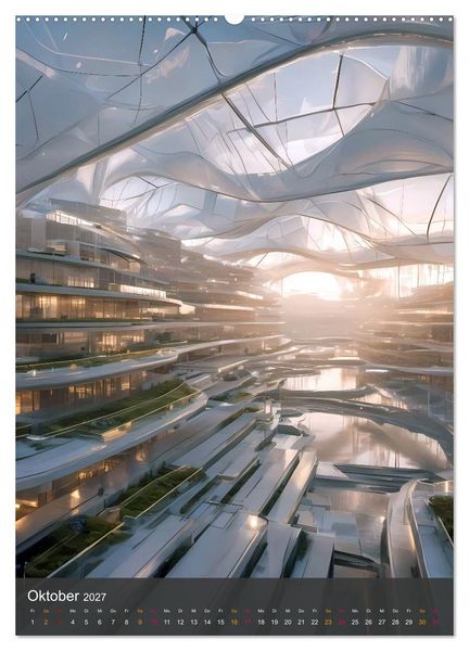 Produktbild: Future Cities &ndash; Visionen der St&auml;dte von morgen (hochwertiger Premium Wandkalender 2027 DIN A2 hoch), Kunstdruck in Hochglanz