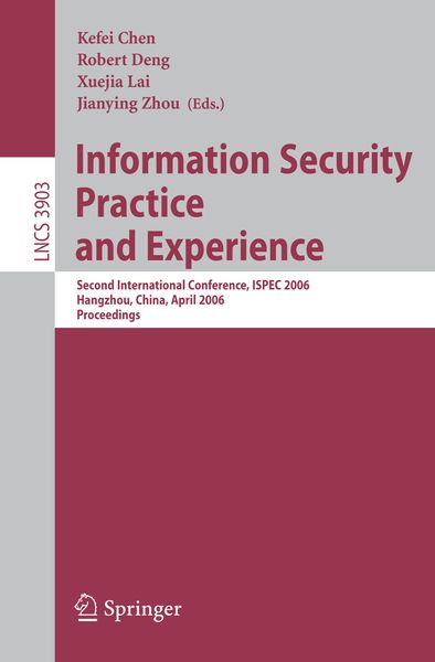 Produktbild: Information Security Practice and Experience
