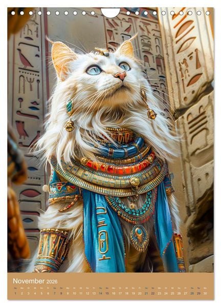 Produktbild: &Auml;gyptens Katzen - G&ouml;ttliche Eleganz im Stile der Pharaonen (Wandkalender 2026 DIN A4 hoch), CALVENDO Monatskalender