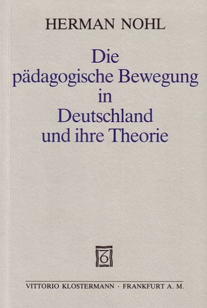 Produktbild: Die p&auml;dagogische Bewegung in Deutschland und ihre Theorie