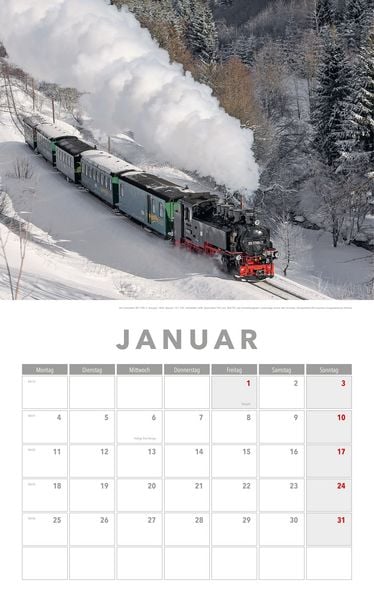 Produktbild: Dampfloks Kalender 2027 mit 2 Blechschildern
