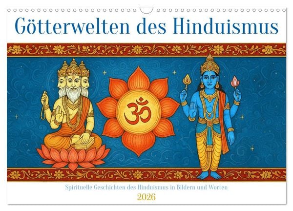 Produktbild: G&ouml;tterwelten des Hinduismus (Wandkalender 2026 DIN A3 quer), CALVENDO Monatskalender