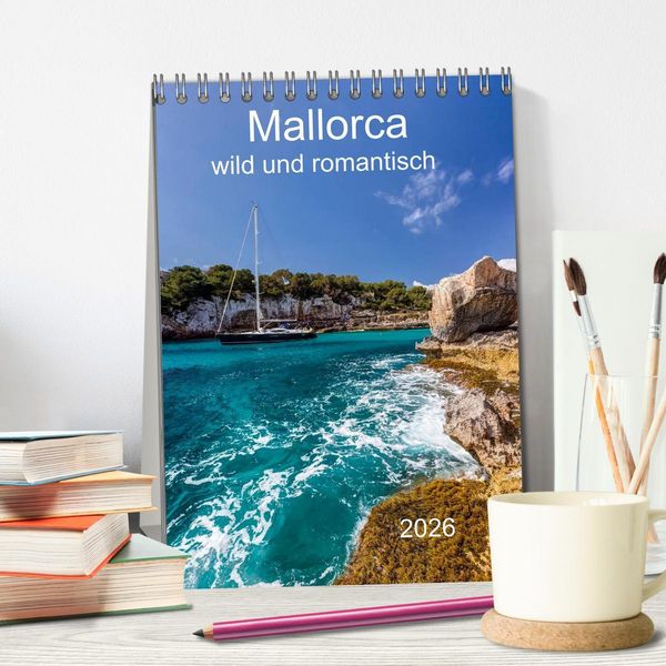Produktbild: Mallorca - wild und romantisch (Tischkalender 2026 DIN A5 hoch), CALVENDO Monatskalender