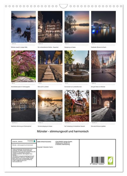 Produktbild: M&uuml;nster - stimmungsvoll und harmonisch (Wandkalender 2026 DIN A3 hoch), CALVENDO Monatskalender