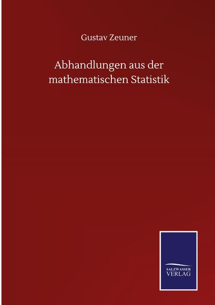 Produktbild: Abhandlungen aus der mathematischen Statistik