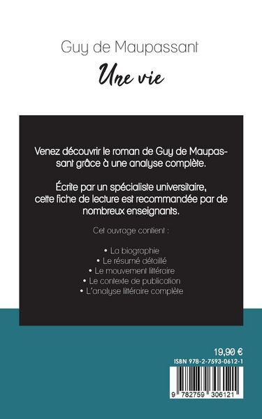 Produktbild: Une vie de Maupassant (fiche de lecture et analyse compl&egrave;te de l'oeuvre)