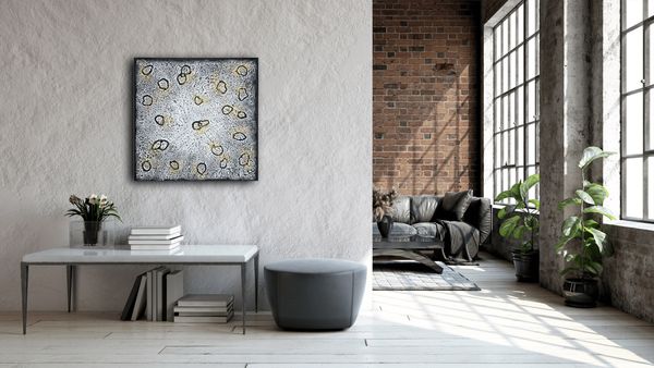 Malen mit Spachtelmasse und Acrylfarbe