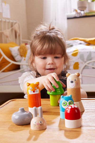 GOWI Zahlenpyramide – 10-teiliges Stapelspielzeug Im Eimer, Bunt, Für Kinder Ab 1 Jahr