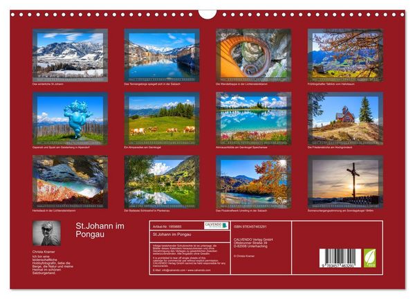 Produktbild: St.Johann im Pongau (Wandkalender 2026 DIN A3 quer), CALVENDO Monatskalender