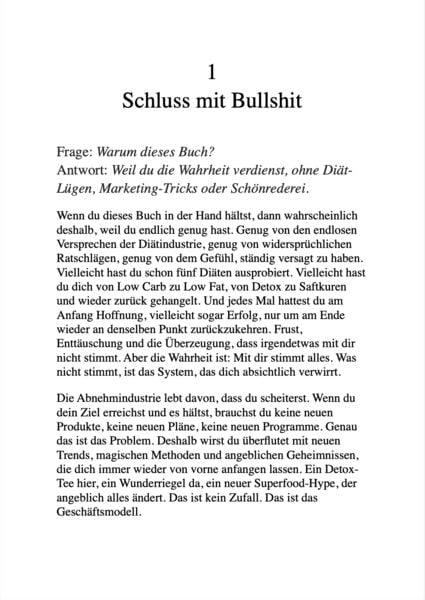 Produktbild: Der No-Bullshit Abnehmplan