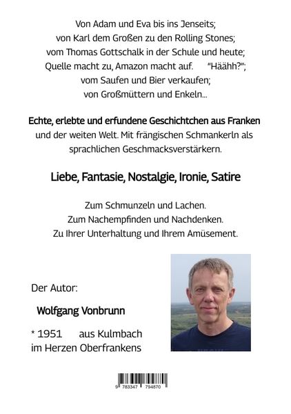 Produktbild: Franken sitzt gen&uuml;sslich auf der Zeit und die dreht ihre Runden auf dem Karussell Oberfranken Kulmbach Weismain Kasendorf Mainroth Kelten
