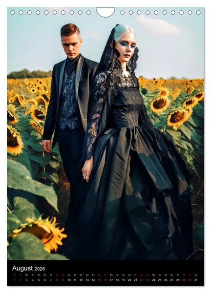 Produktbild: Gothic Kalender - Ein Jahr voller Gothic-Mystik und Eleganz (Wandkalender 2026 DIN A4 hoch), CALVENDO Monatskalender