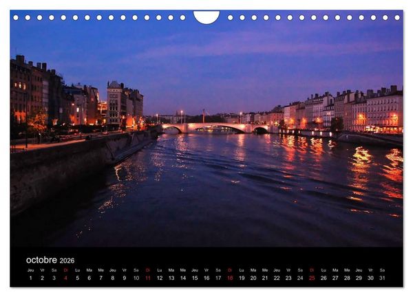 Produktbild: Lyon Magie de la lumi&egrave;re (Calendrier mural 2026 DIN A4 vertical), CALVENDO calendrier mensuel
